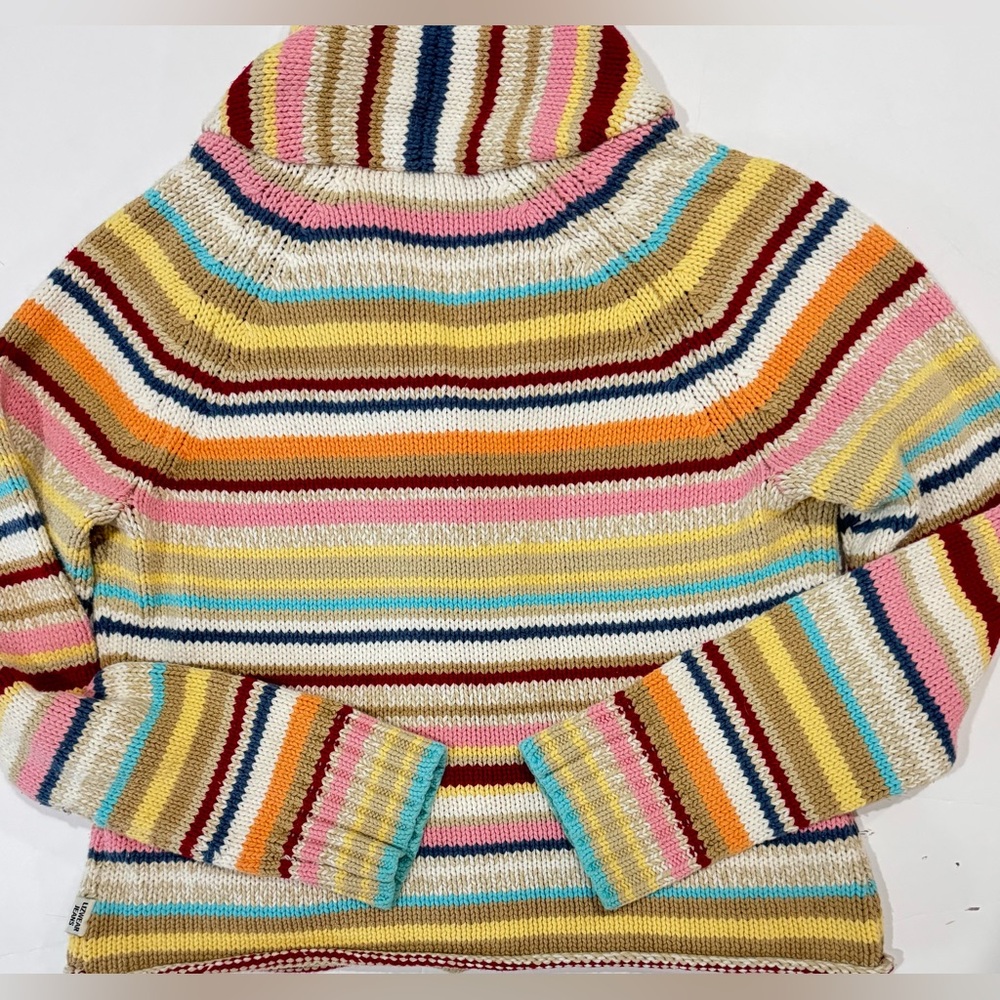 Striped Cardigan Cottagecore Retro Colorful Button Front Sweater Small - Picture 4 of 7